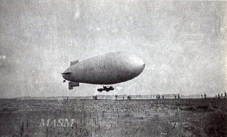 Army Blimp Tc5 In The Air