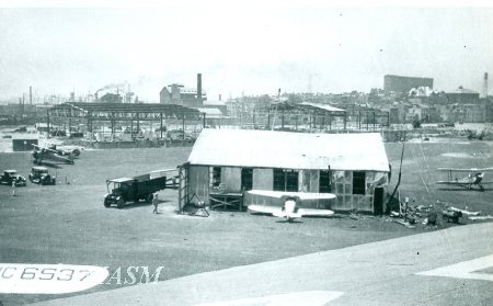 Hangar With Skyline