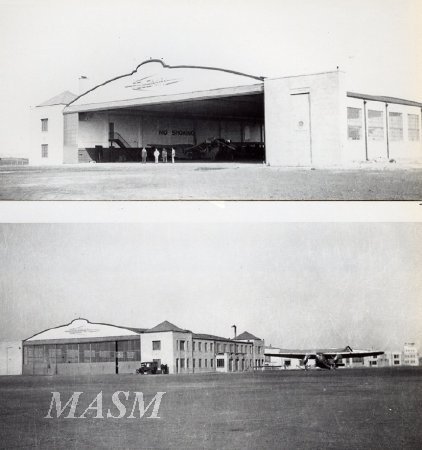 New Colonial Air Hangar & Mail Truck Near Doorway