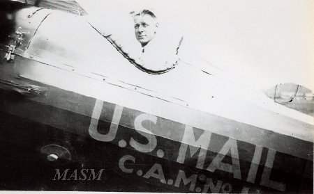 Ellegard In Cockpit Pitcairn Mail Plane