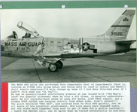 7.  F-86H Ocean Wave Damage