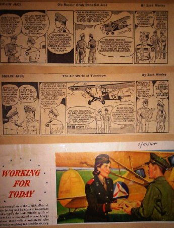 Smilin' Jack Comic And Cap Advertisement 1944