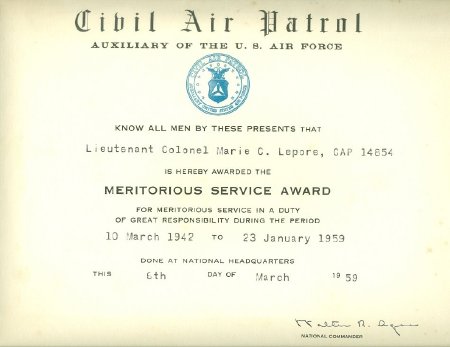 CAP Meritorious Service