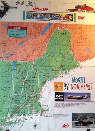 Northeast Airlines Map Front